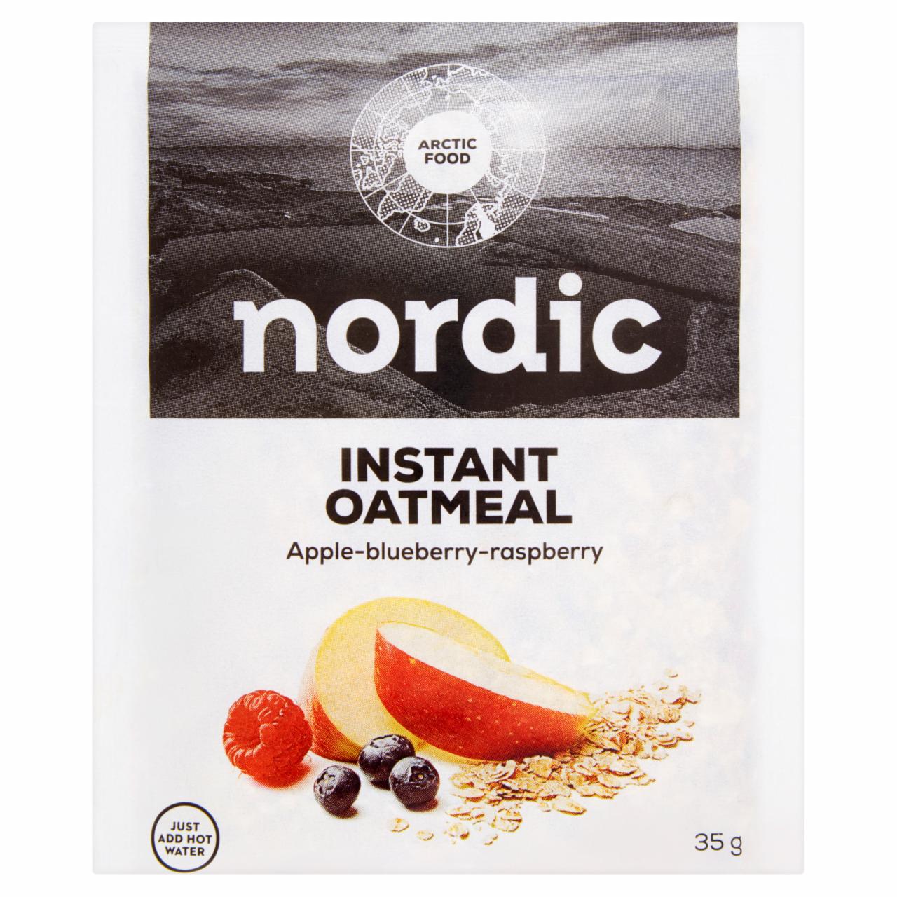 Zdjęcia - Nordic Owsianka błyskawiczna z jabłkami jagodami i malinami 35 g