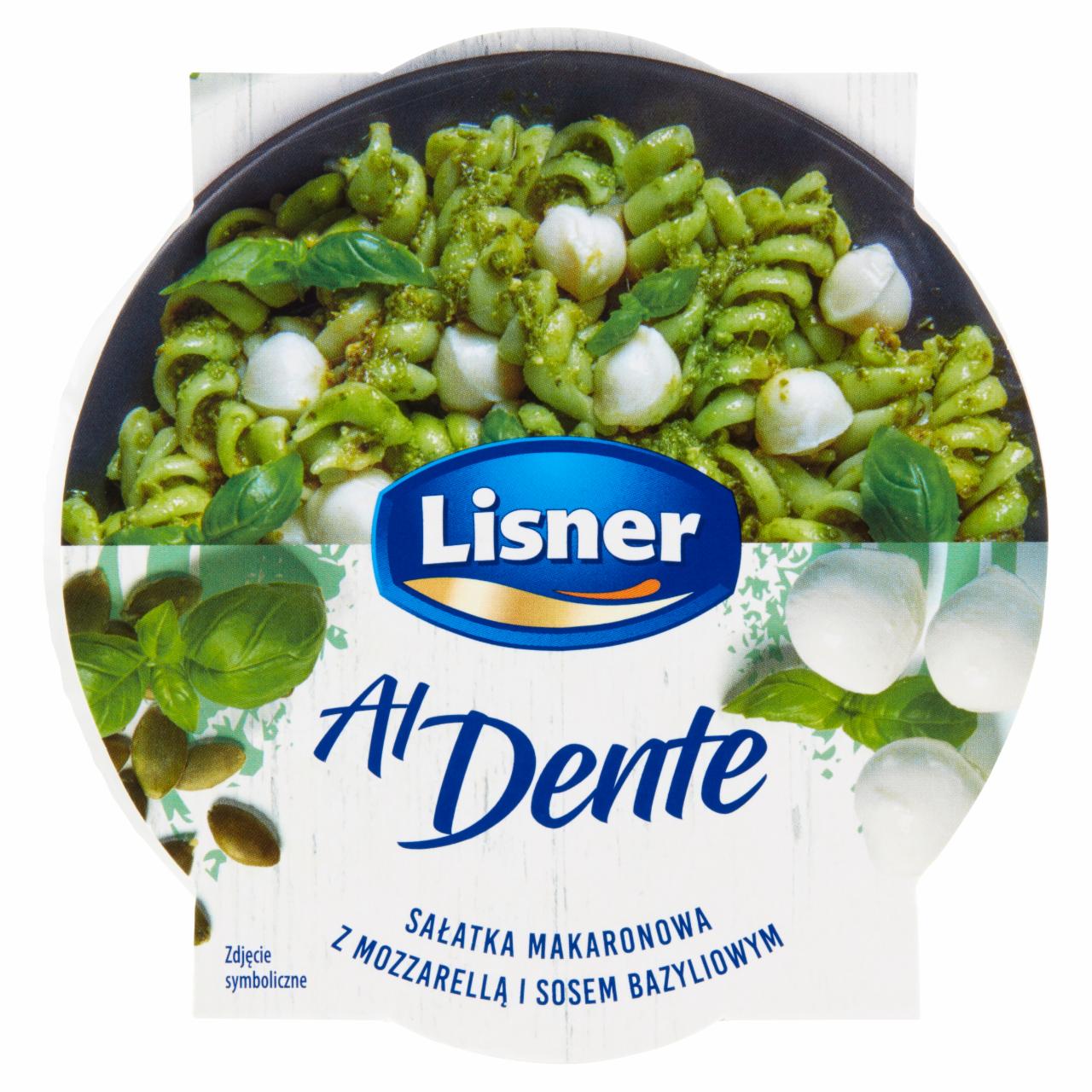 Zdjęcia - Lisner Al Dente Sałatka makaronowa z mozzarellą i sosem bazyliowym 150 g