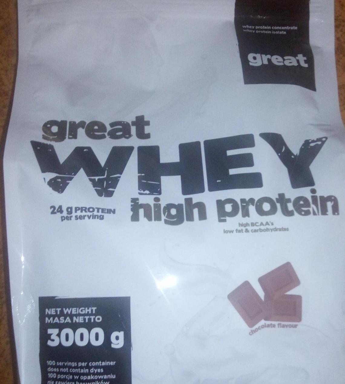 Zdjęcia - Great Whey High Protein chocolate flavour Great One