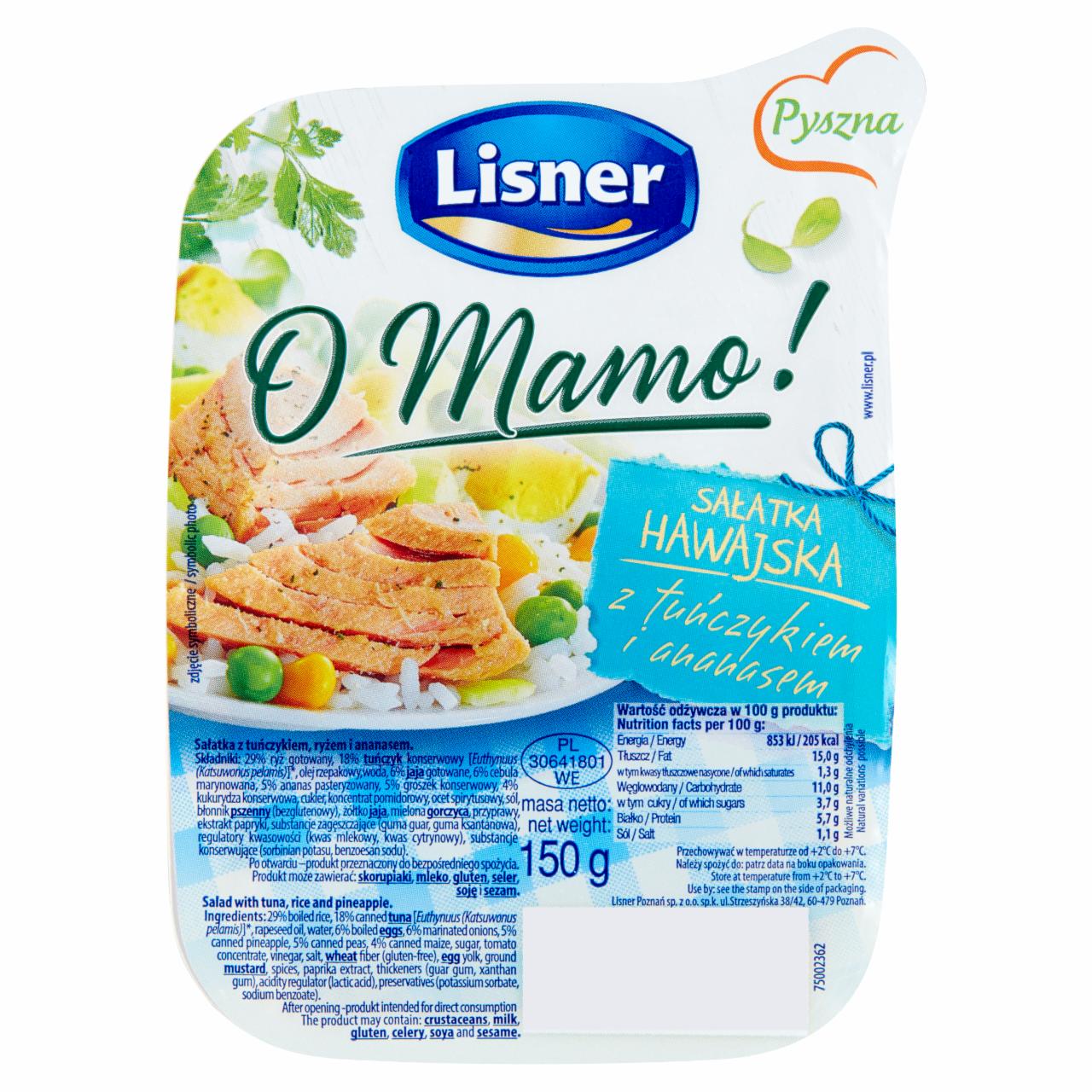 Zdjęcia - Lisner O Mamo! Sałatka hawajska z tuńczykiem i ananasem 150 g