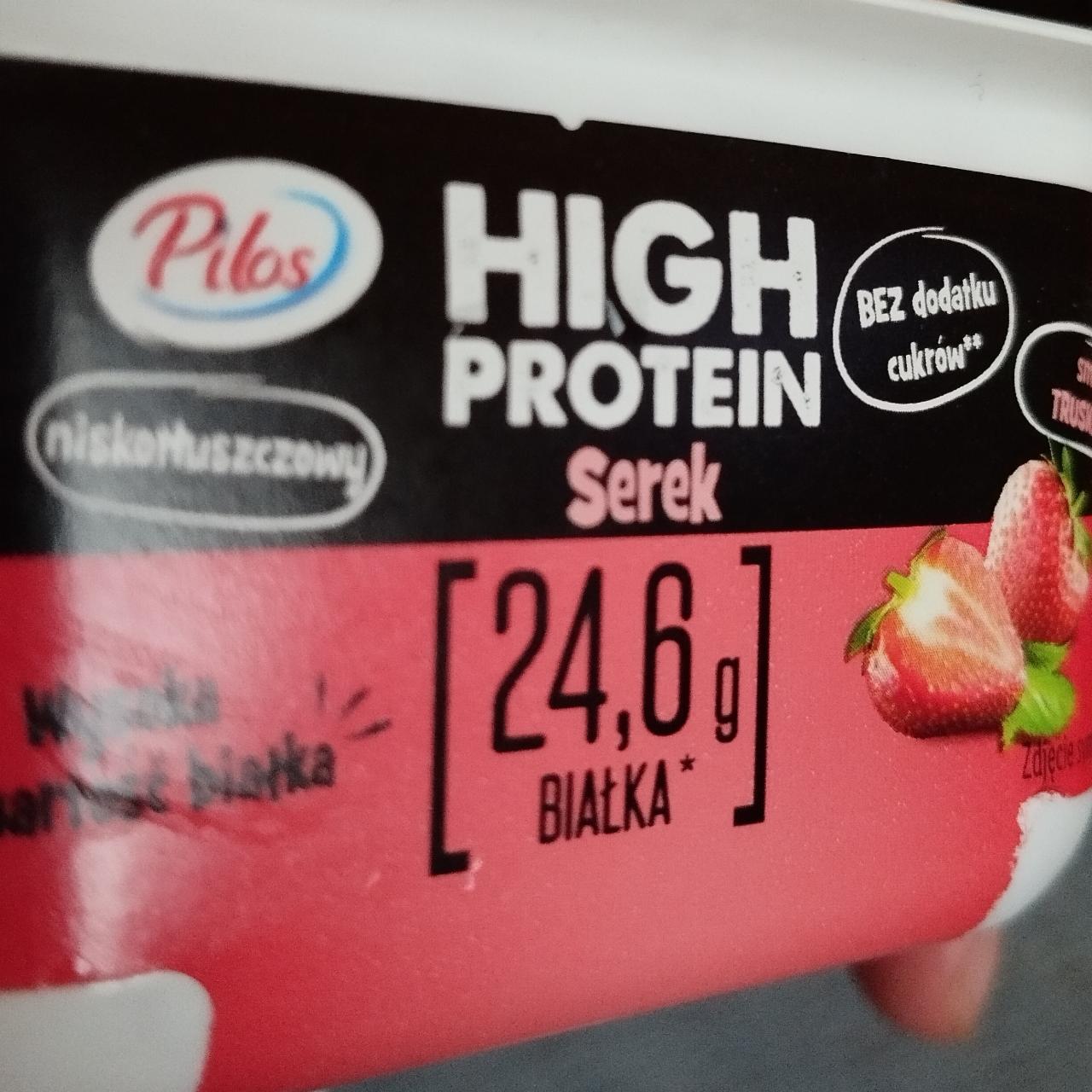 Zdjęcia - High protein serek smak truskawka Pilos