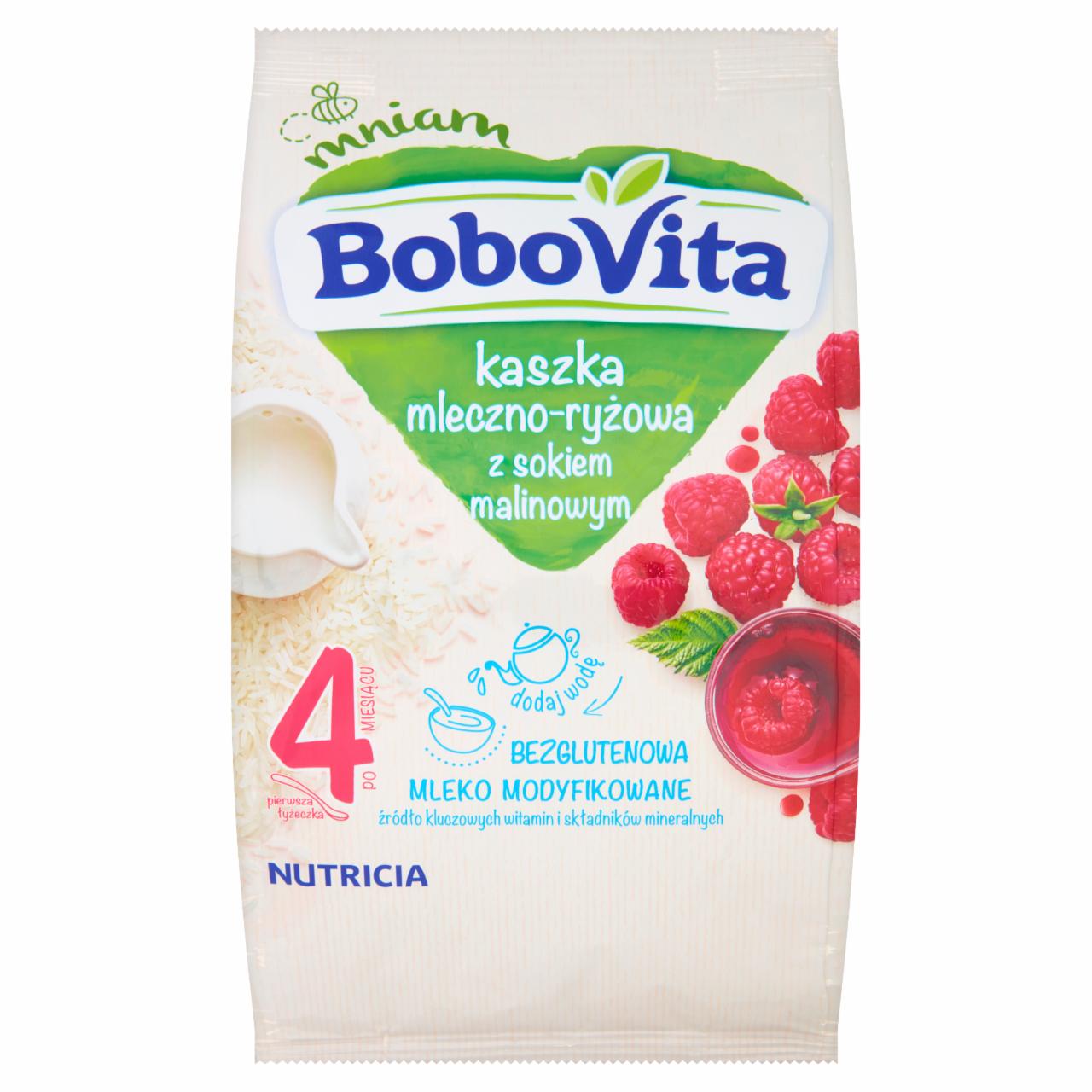 Zdjęcia - BoboVita Kaszka mleczno-ryżowa z sokiem malinowym po 4 miesiącu 230 g