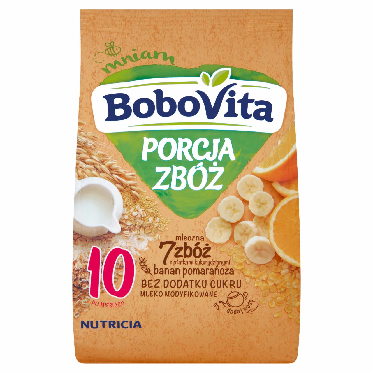 Zdjęcia - BoboVita Porcja Zbóż Kaszka mleczna 7 zbóż banan pomarańcza po 10 miesiącu 210 g