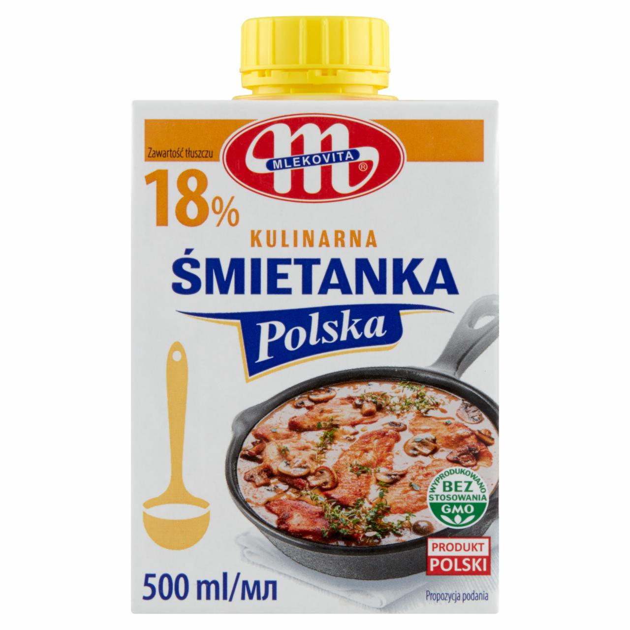 Zdjęcia - Mlekovita Śmietanka Polska kulinarna 18 % 500 ml