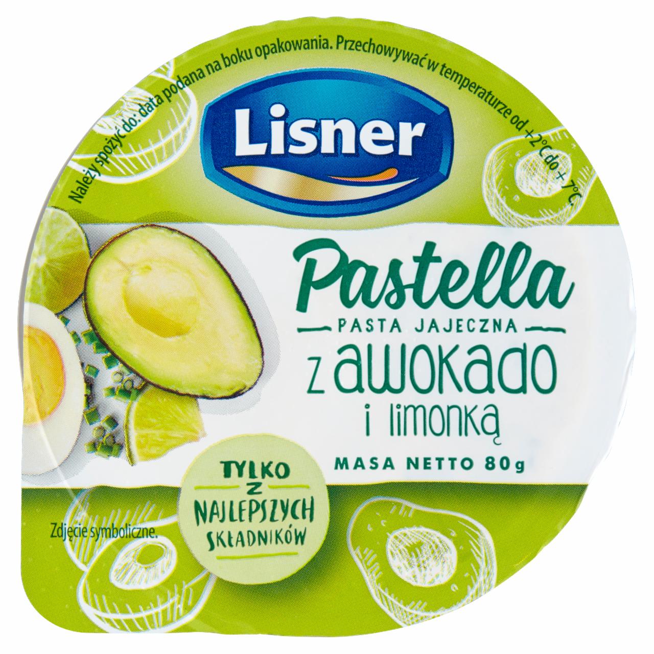 Zdjęcia - Lisner Pastella Pasta jajeczna z awokado i limonką 80 g