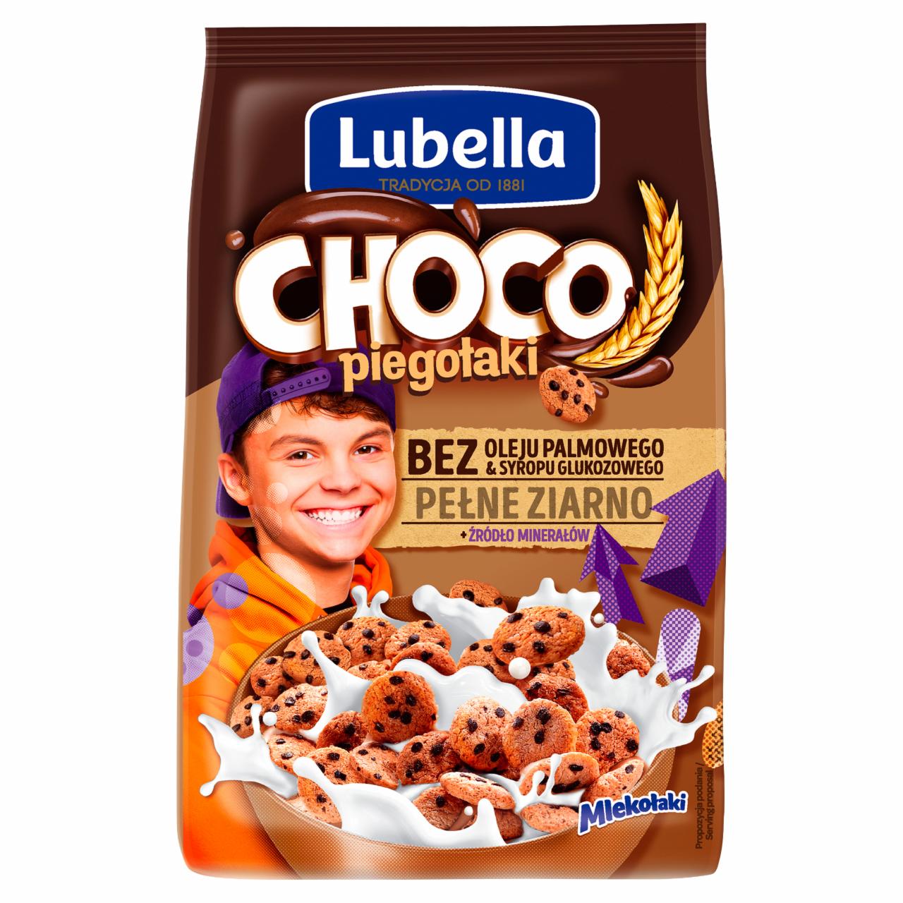 Zdjęcia - Lubella Choco piegołaki Zbożowe chrupki w kształcie ciasteczek o smaku czekoladowym 250 g