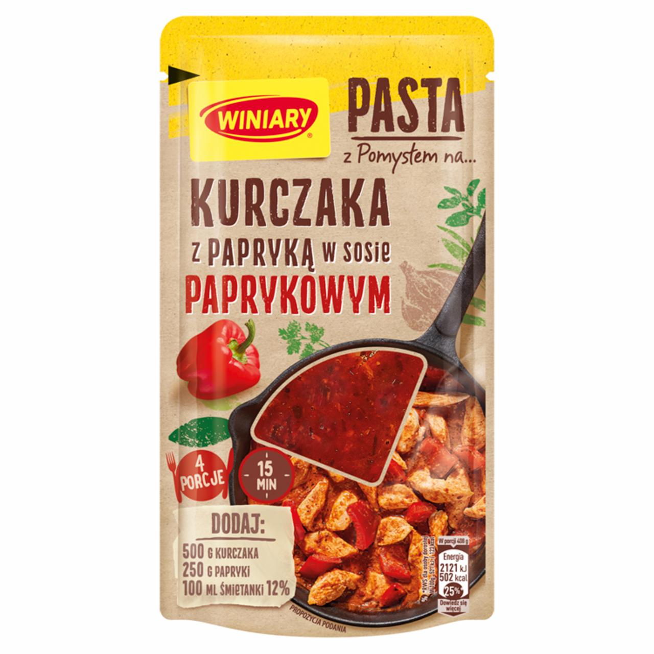 Zdjęcia - Winiary Pasta z pomysłem na... kurczaka z papryką w sosie paprykowym 80 g