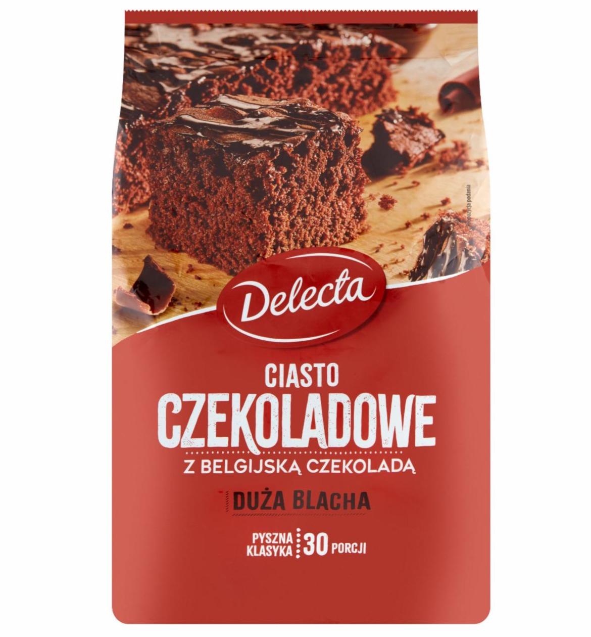 Zdjęcia - Delecta Duża Blacha Ciasto czekoladowe z belgijską czekoladą mieszanka do przygotowania ciasta 670 g