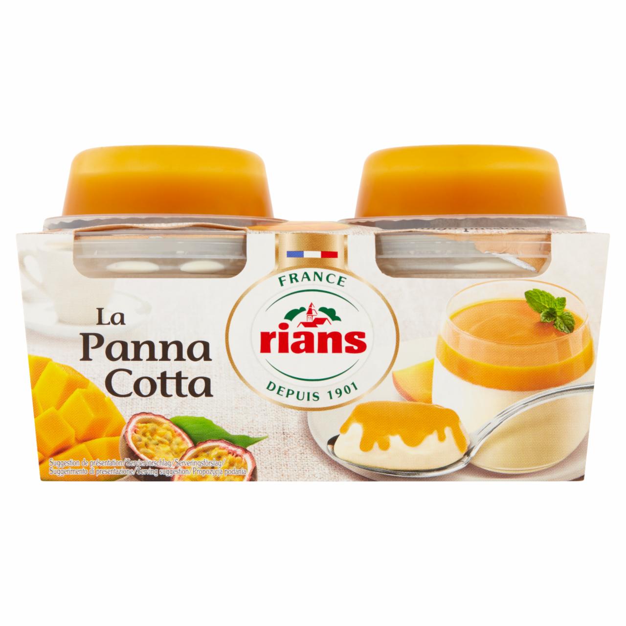 Zdjęcia - Rians Panna Cotta z sosem o smaku mango i marakui 240 g (2 sztuki)