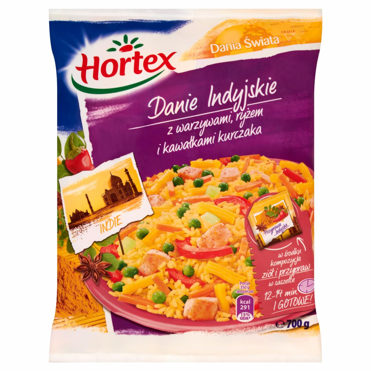 Zdjęcia - Hortex Dania Świata Danie Indyjskie z warzywami ryżem i kawałkami kurczaka 700 g