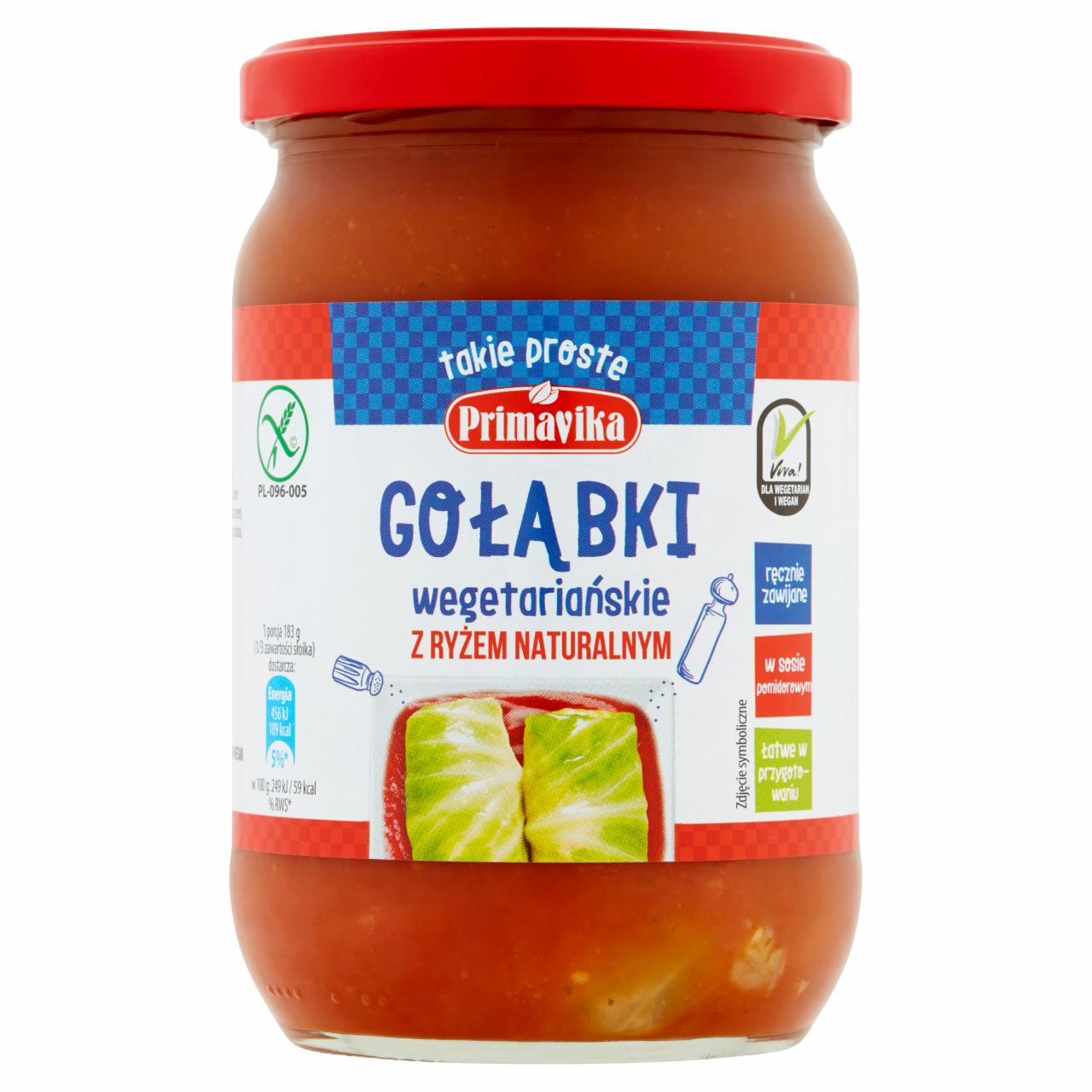 Zdjęcia - Primavika Gołąbki wegetariańskie z ryżem naturalnym 550 g