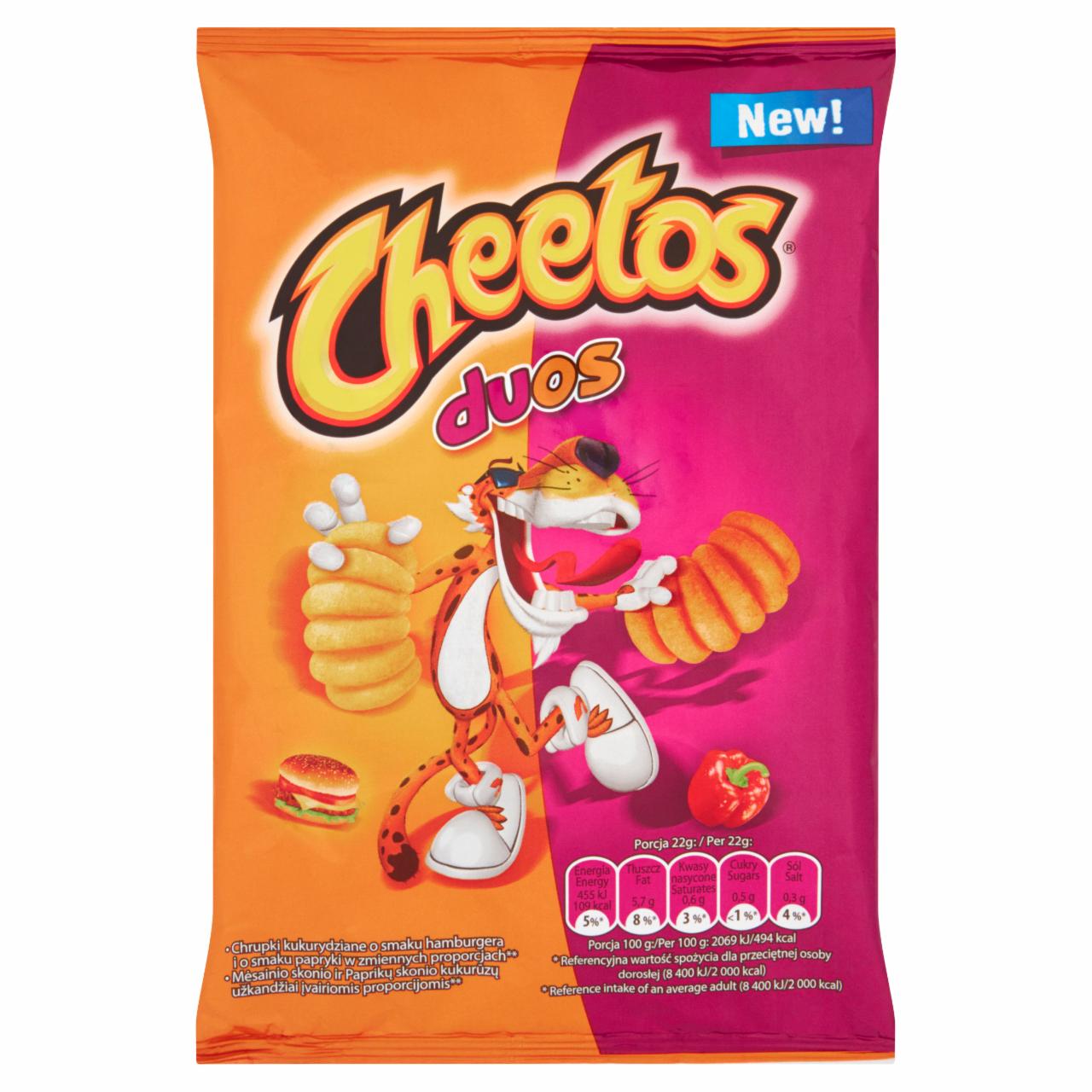 Zdjęcia - Cheetos Duos Chrupki kukurydziane o smaku hamburgera i o smaku papryki 22 g