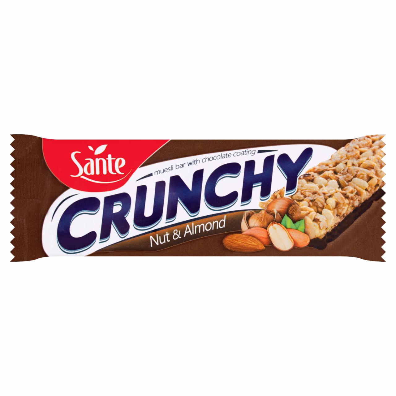 Zdjęcia - Sante Crunchy Baton zbożowy musli z orzechami i migdałami podlany czekoladą 40 g