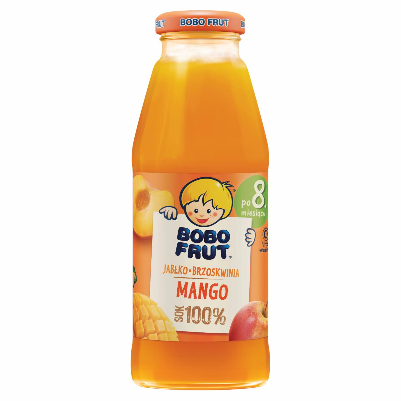 Zdjęcia - Bobo Frut Sok 100% jabłko brzoskwinia mango dla niemowląt po 8. miesiącu 300 ml