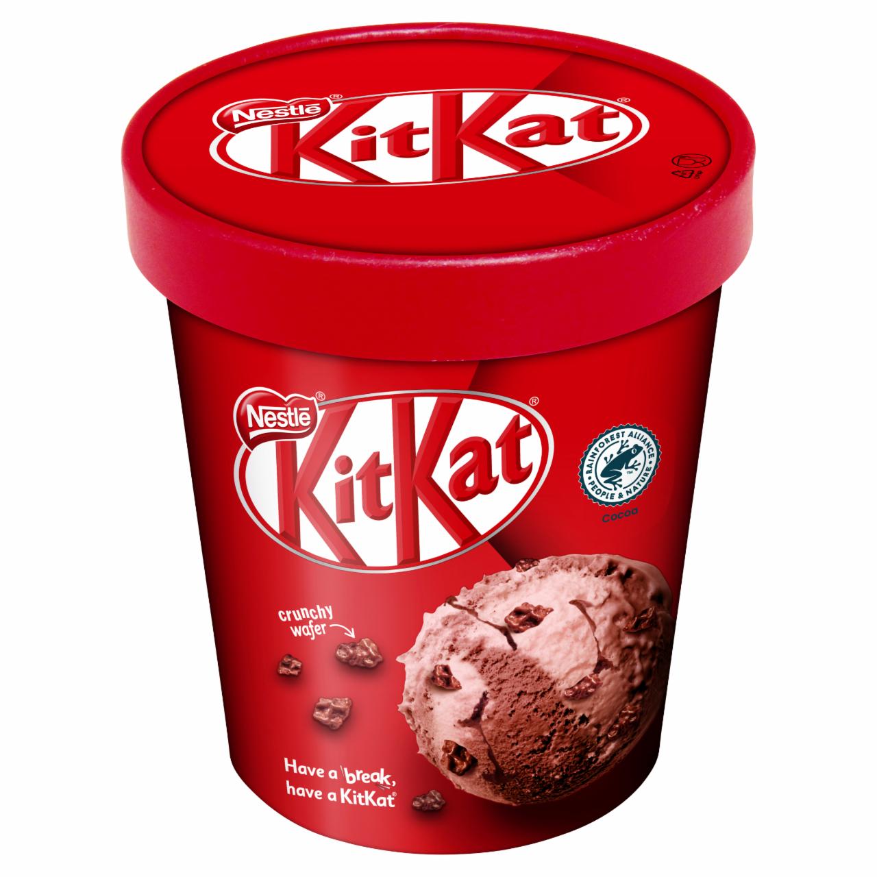 Zdjęcia - KitKat Lody kakaowe i lody o smaku ciasteczkowym z kawałkami wafli w czekoladzie 480 ml