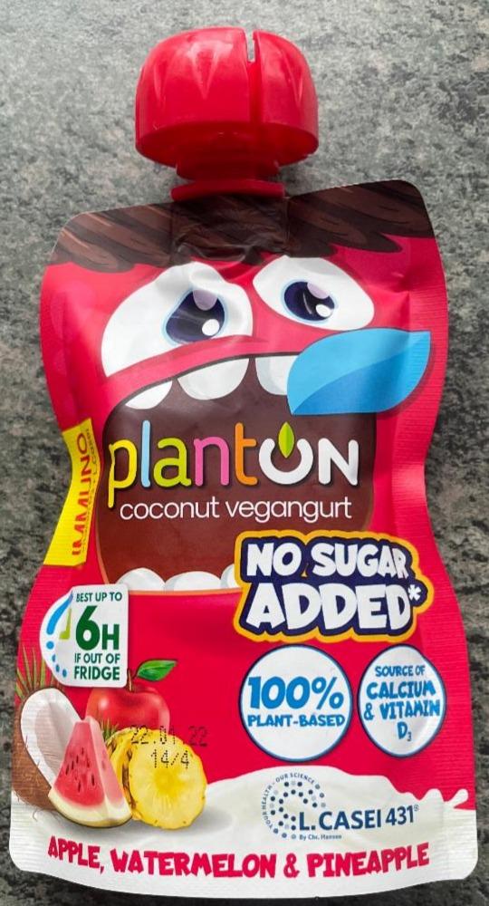 Zdjęcia - Planton Kokosowy vegangurt jabłko & arbuz & ananas 90 g