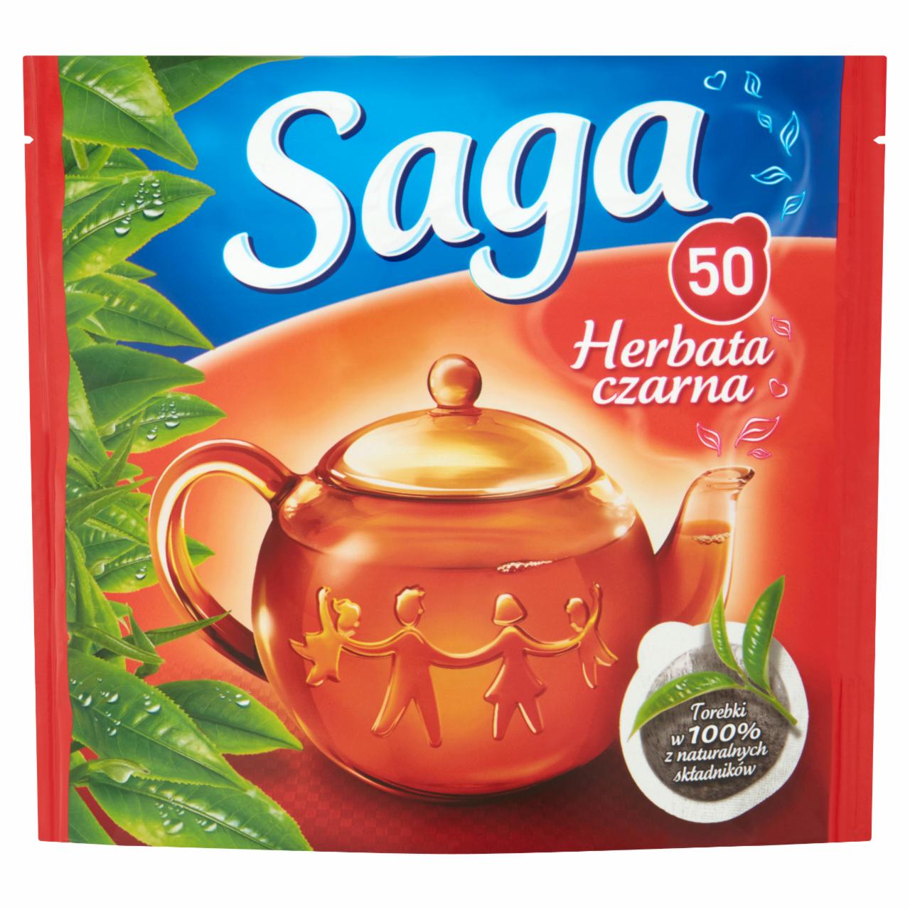 Zdjęcia - Saga Herbata czarna 70 g (50 torebek)