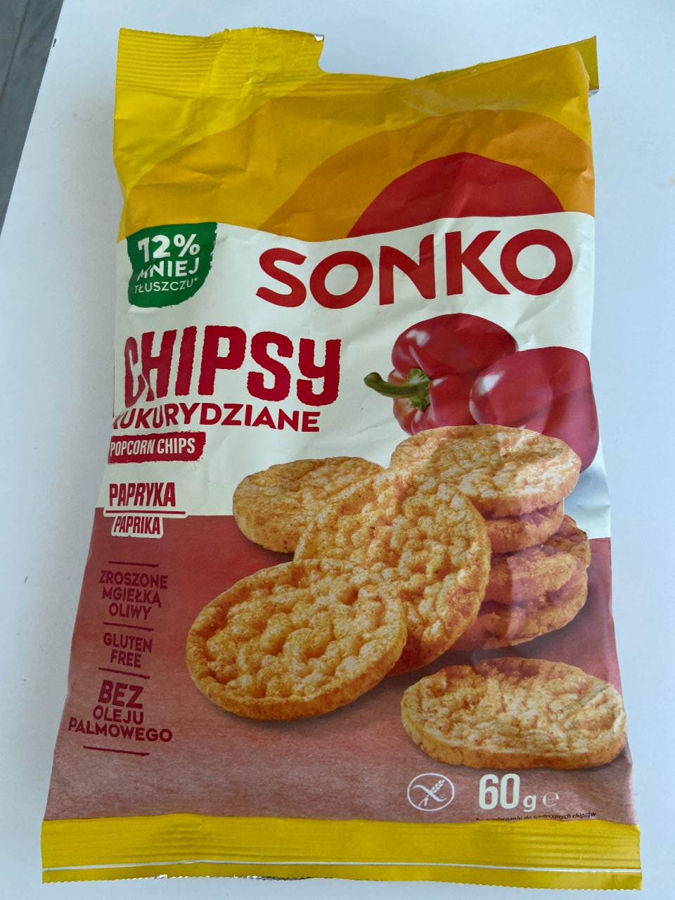 Zdjęcia - Sonko chipsy kukurydziane o smaku paprykowym