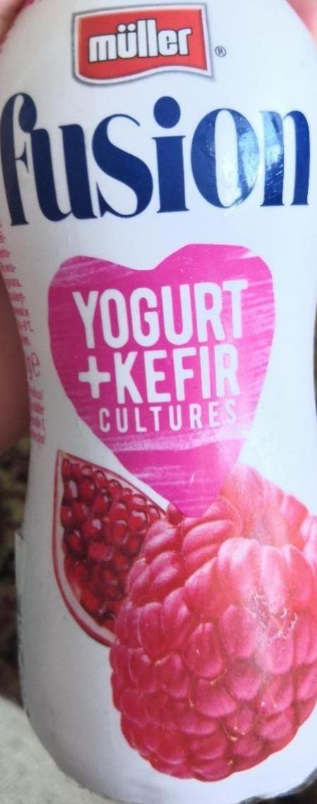 Zdjęcia - Fusion yogurt kefir malina granat muller