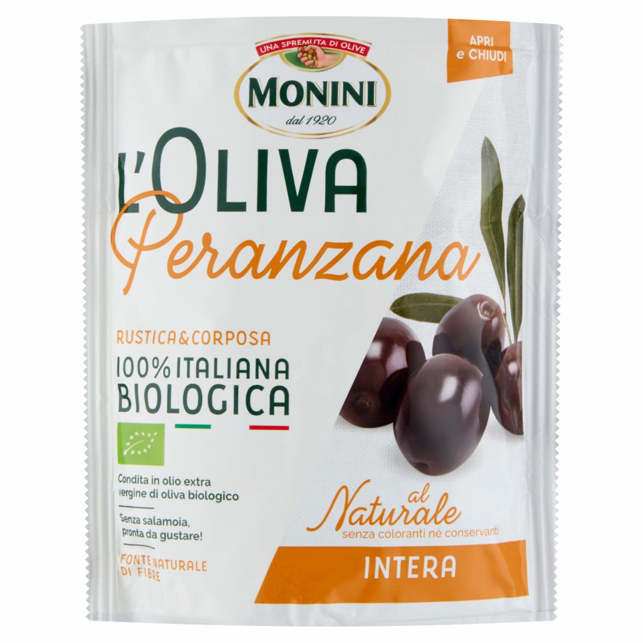 Zdjęcia - Monini L'Oliva Peranzana Naturalne oliwki czarne z pestkami 150 g