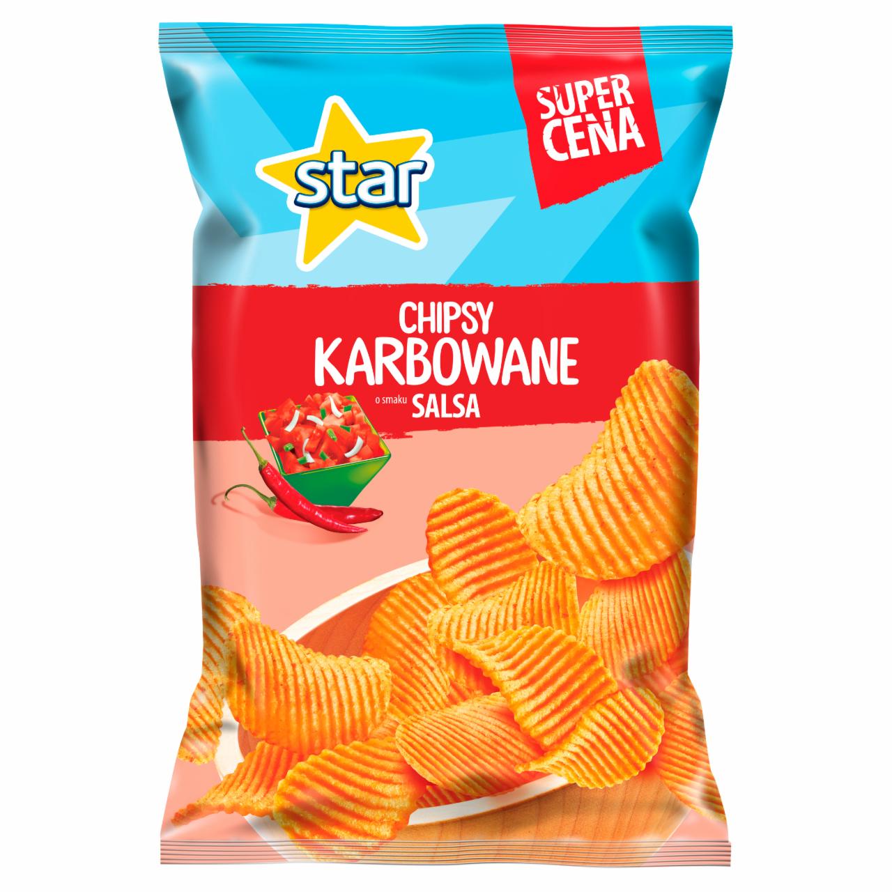 Zdjęcia - Star Chipsy karbowane o smaku salsa 130 g