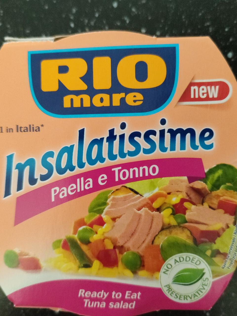 Zdjęcia - Rio Mare Insalatissime Paella e Tonno Gotowe danie z ryżu warzyw i tuńczyka 160 g
