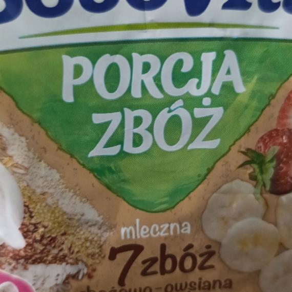 Zdjęcia - Kaszka mleczna 7 zbóż zbożowo-owsiana truskawka-banan BoboVita
