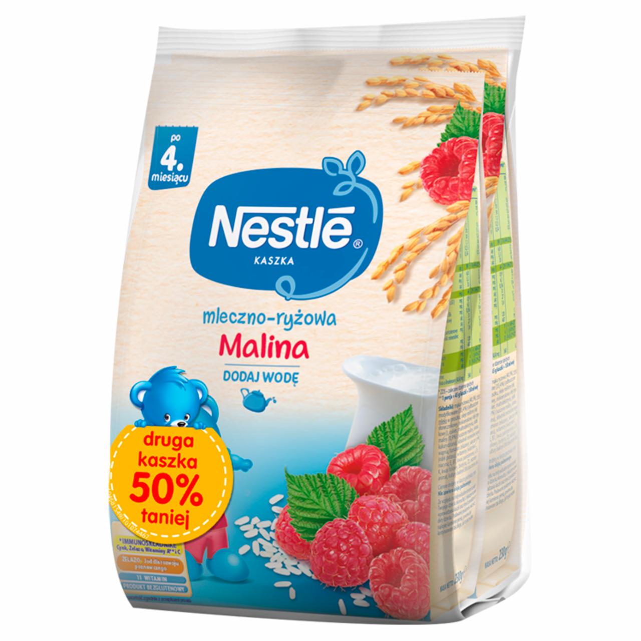 Zdjęcia - Nestlé Kaszka mleczno-ryżowa malina po 4. miesiącu 460 g (2 x 230 g)