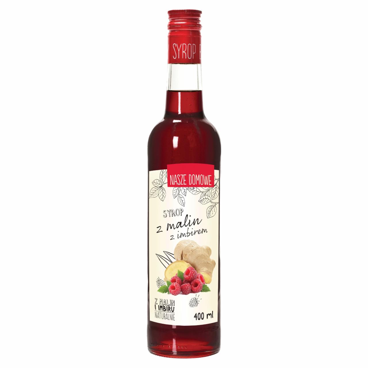 Zdjęcia - Nasze Domowe Syrop z malin z imbirem 400 ml