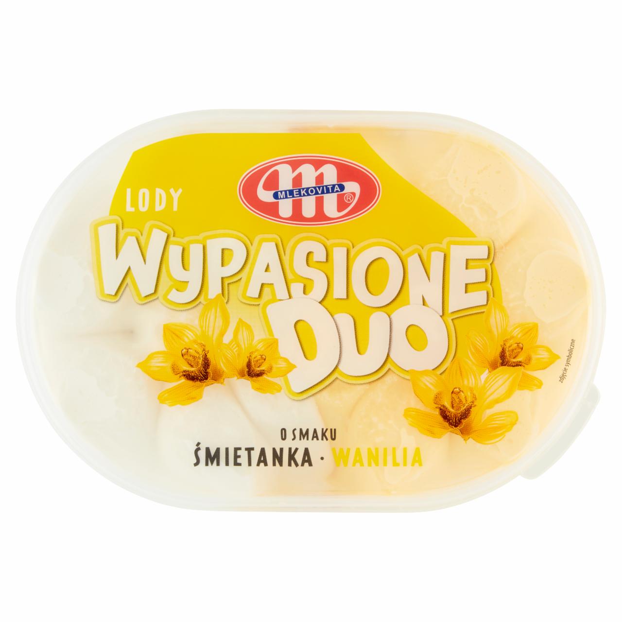 Zdjęcia - Mlekovita Wypasione Duo Lody o smaku śmietanka wanilia 1 l