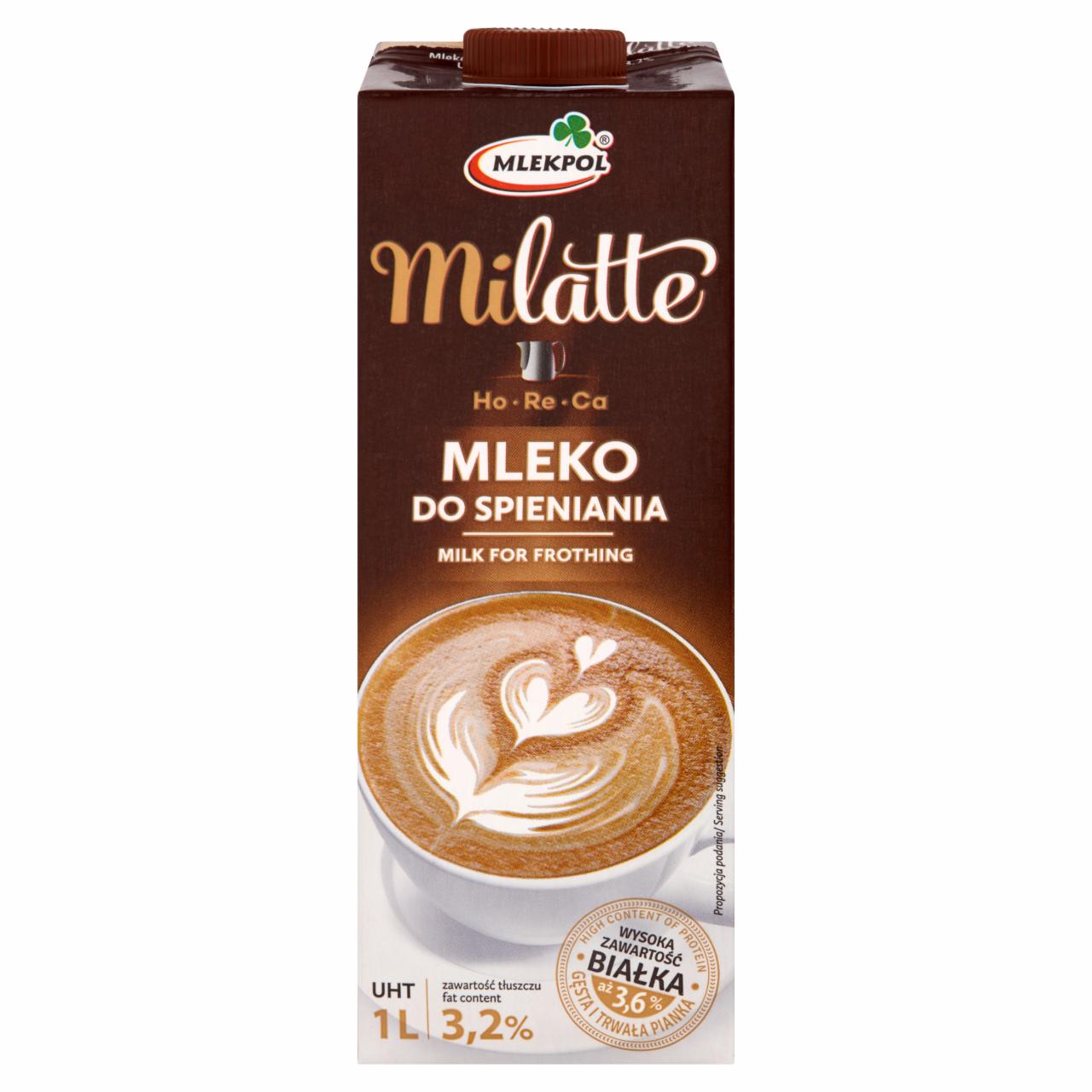 Zdjęcia - Milatte Mleko do spienienia 3,2% 1 l Mlekpol