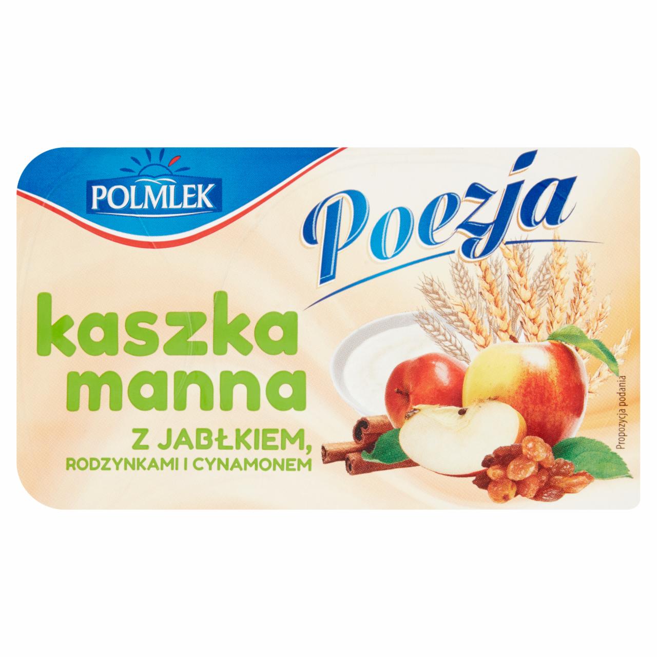 Zdjęcia - Polmlek Poezja Kaszka manna z jabłkiem rodzynkami i cynamonem 150 g