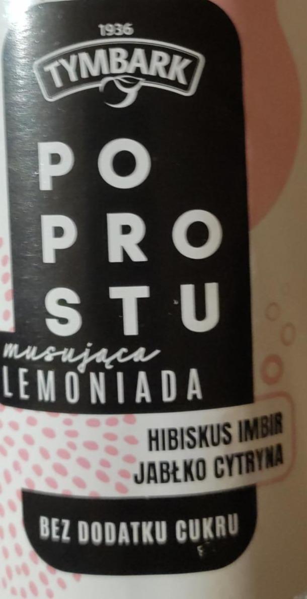 Zdjęcia - Tymbark Po prostu Musująca lemoniada hibiskus imbir jabłko cytryna 330 ml