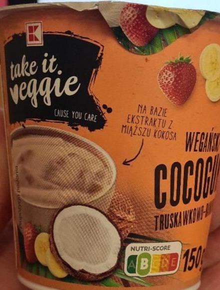 Zdjęcia - Wegański cocogurt truskawkowo bananowy Take it veggie
