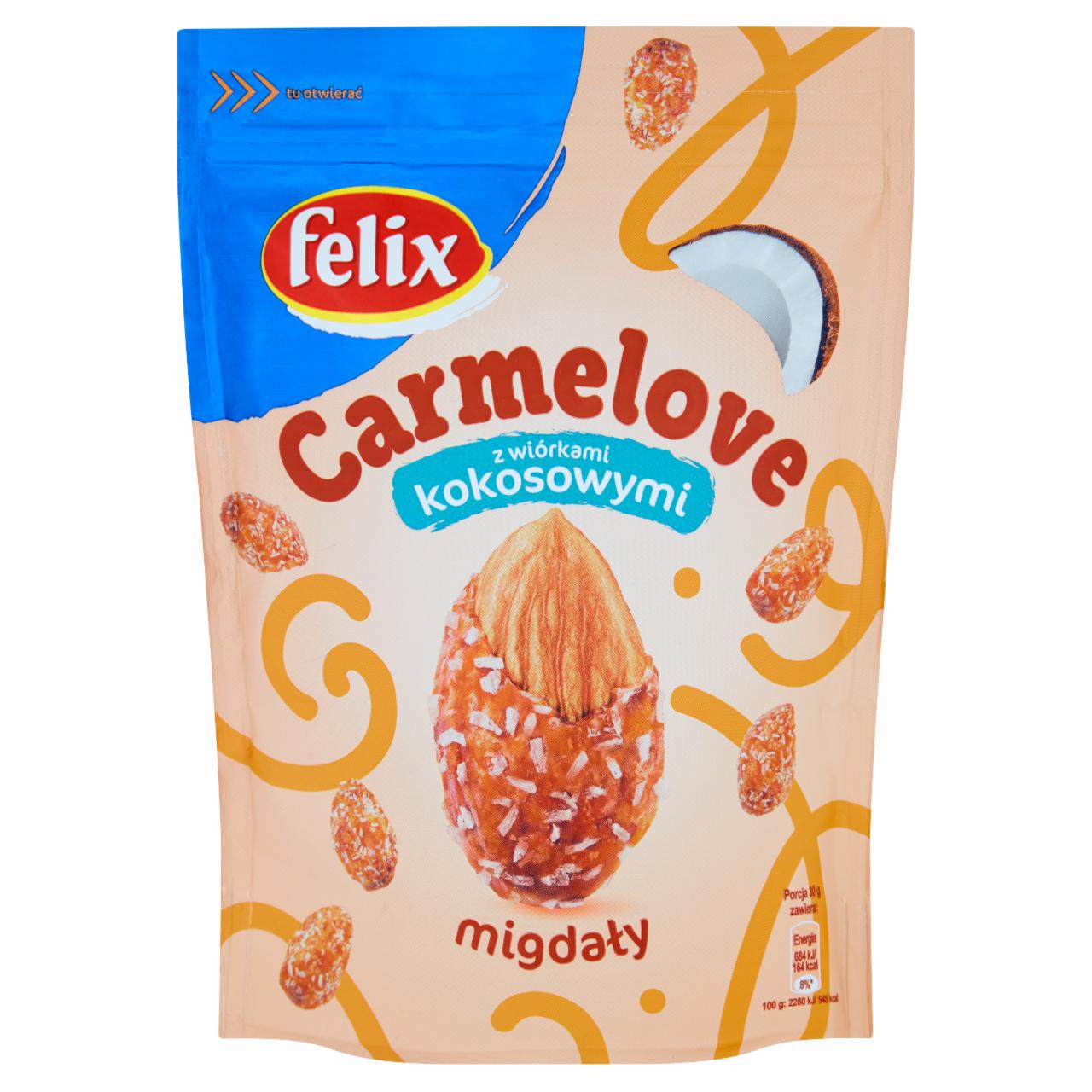 Zdjęcia - Felix Carmelove Migdały w karmelu z wiórkami kokosowymi 160 g