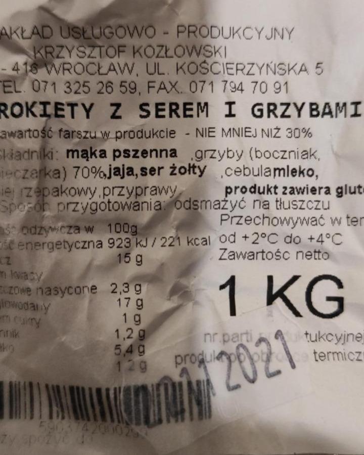 Zdjęcia - krokiety z serem i grzybami Kozłowski
