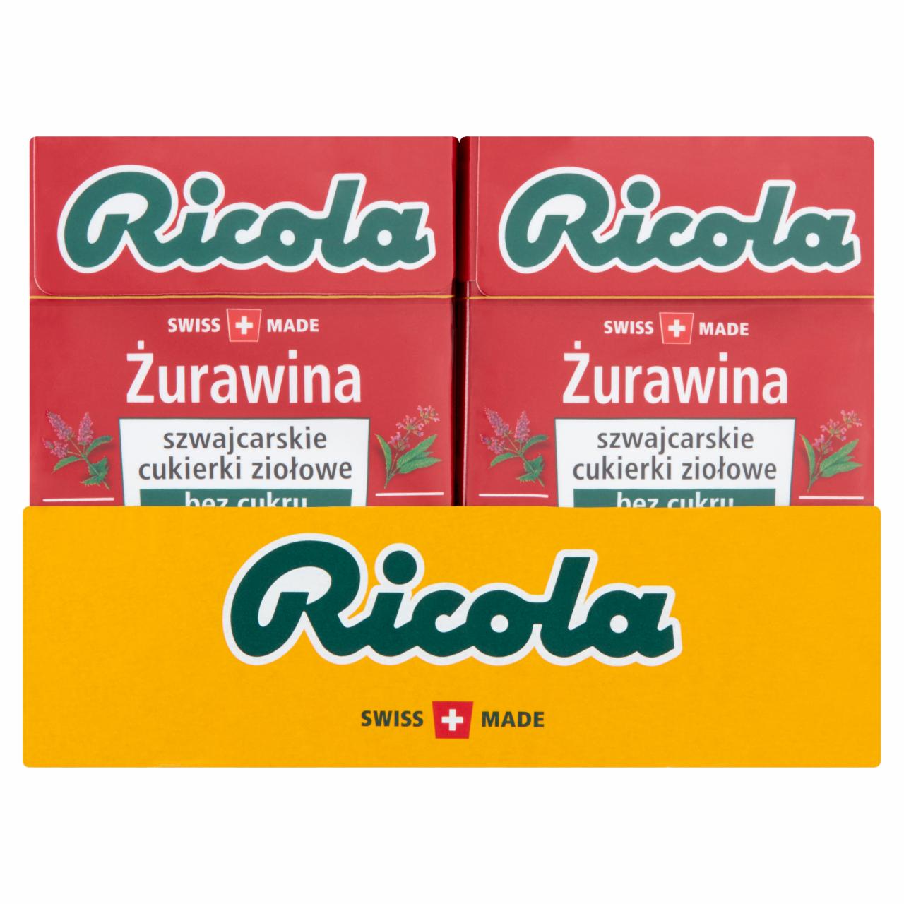 Zdjęcia - Ricola Szwajcarskie cukierki ziołowe żurawina 20 x 27,5 g