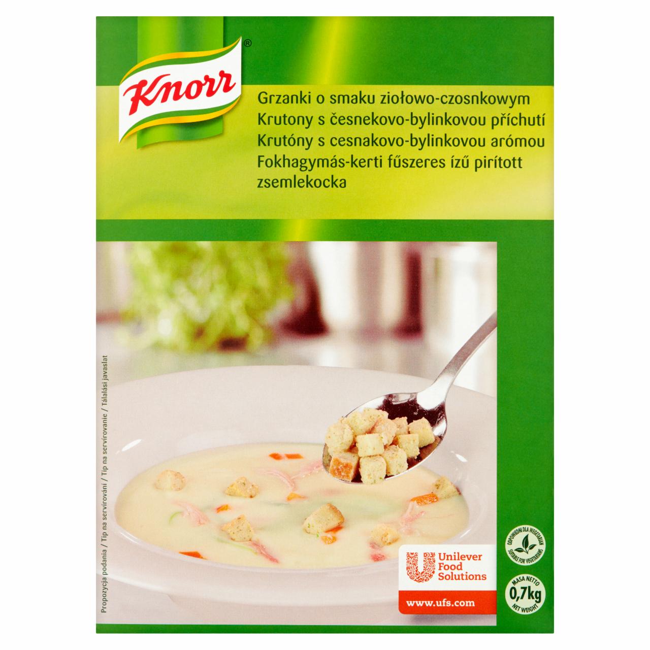 Zdjęcia - Knorr Grzanki o smaku ziołowo-czosnkowym 0,7 kg
