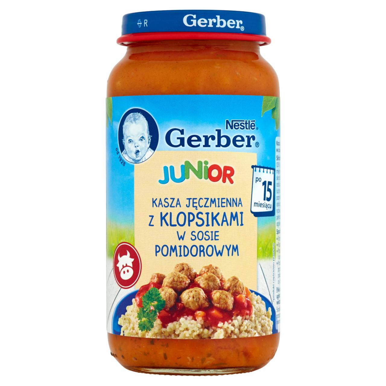 Zdjęcia - Gerber Kasza jęczmienna z klopsikami w sosie pomidorowym dla dzieci po 15. miesiącu 250 g