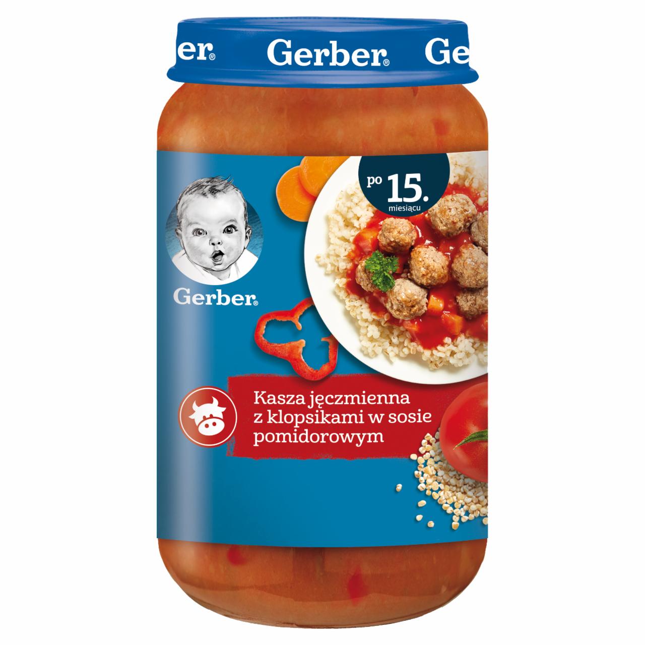 Zdjęcia - Gerber Kasza jęczmienna z klopsikami w sosie pomidorowym dla dzieci po 15. miesiącu 250 g