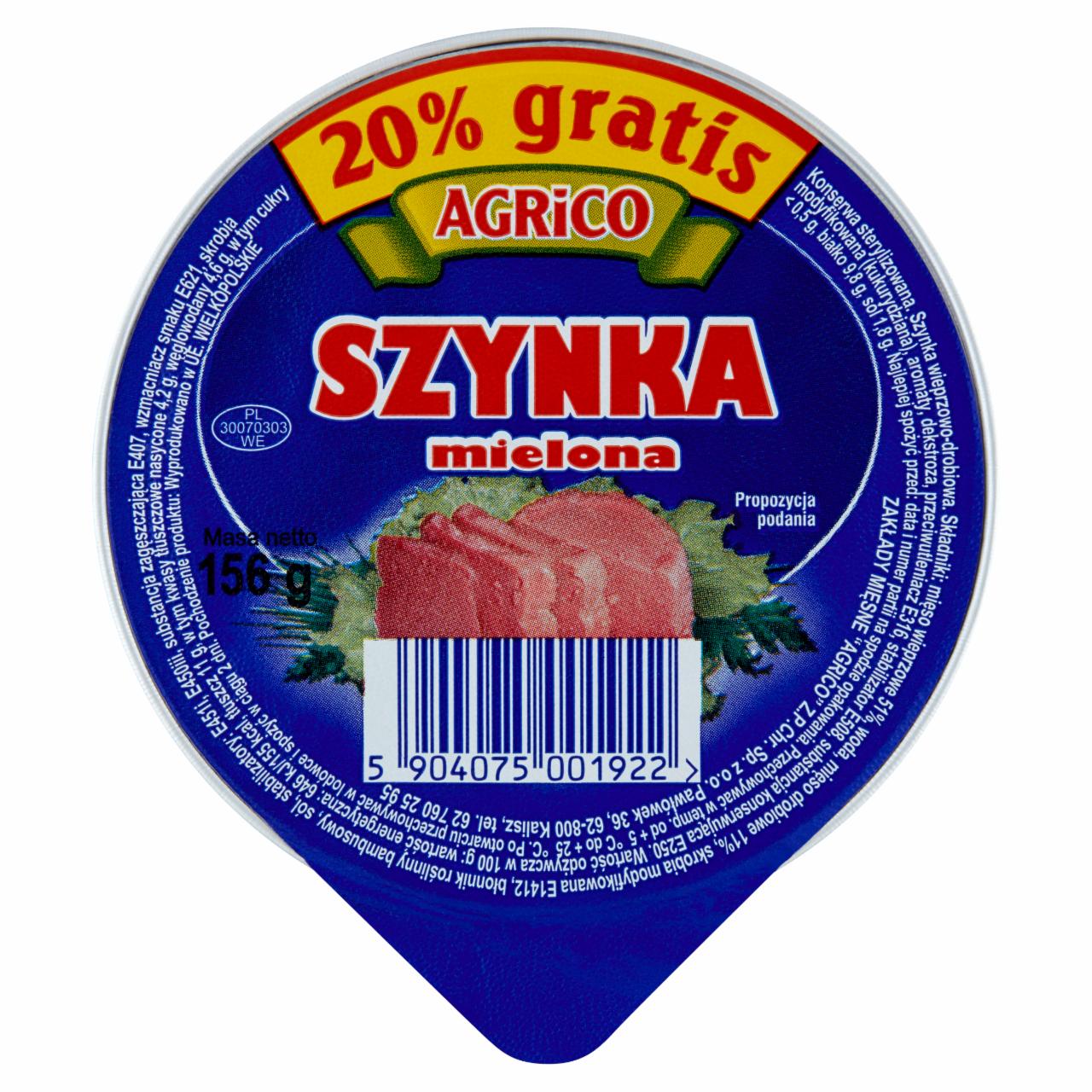 Zdjęcia - Agrico Szynka mielona 156 g