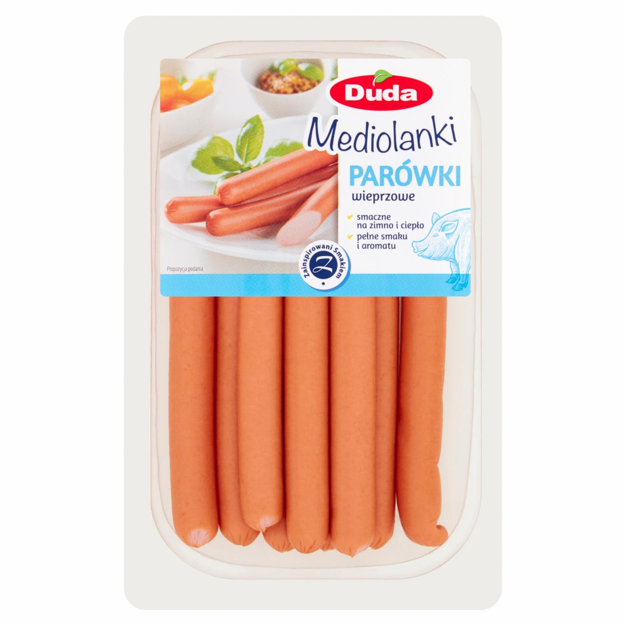 Zdjęcia - Duda Mediolanki Parówki wieprzowe 250 g