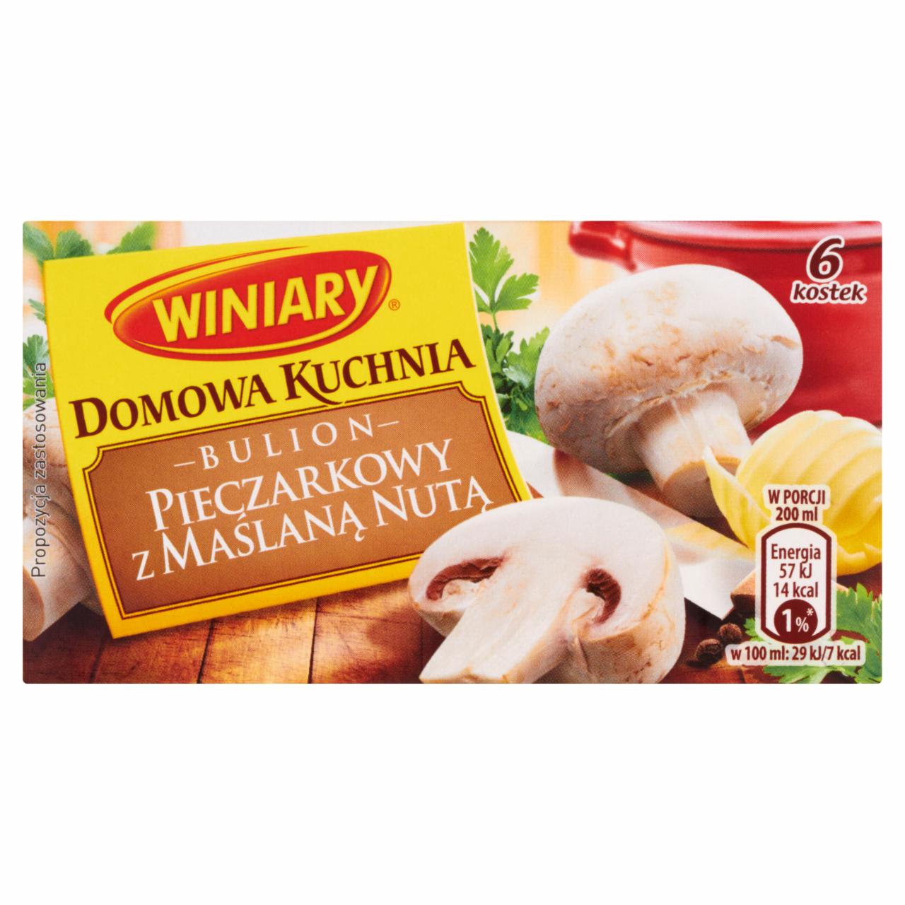 Zdjęcia - Winiary Domowa Kuchnia Bulion pieczarkowy z maślaną nutą 60 g (6 kostek)