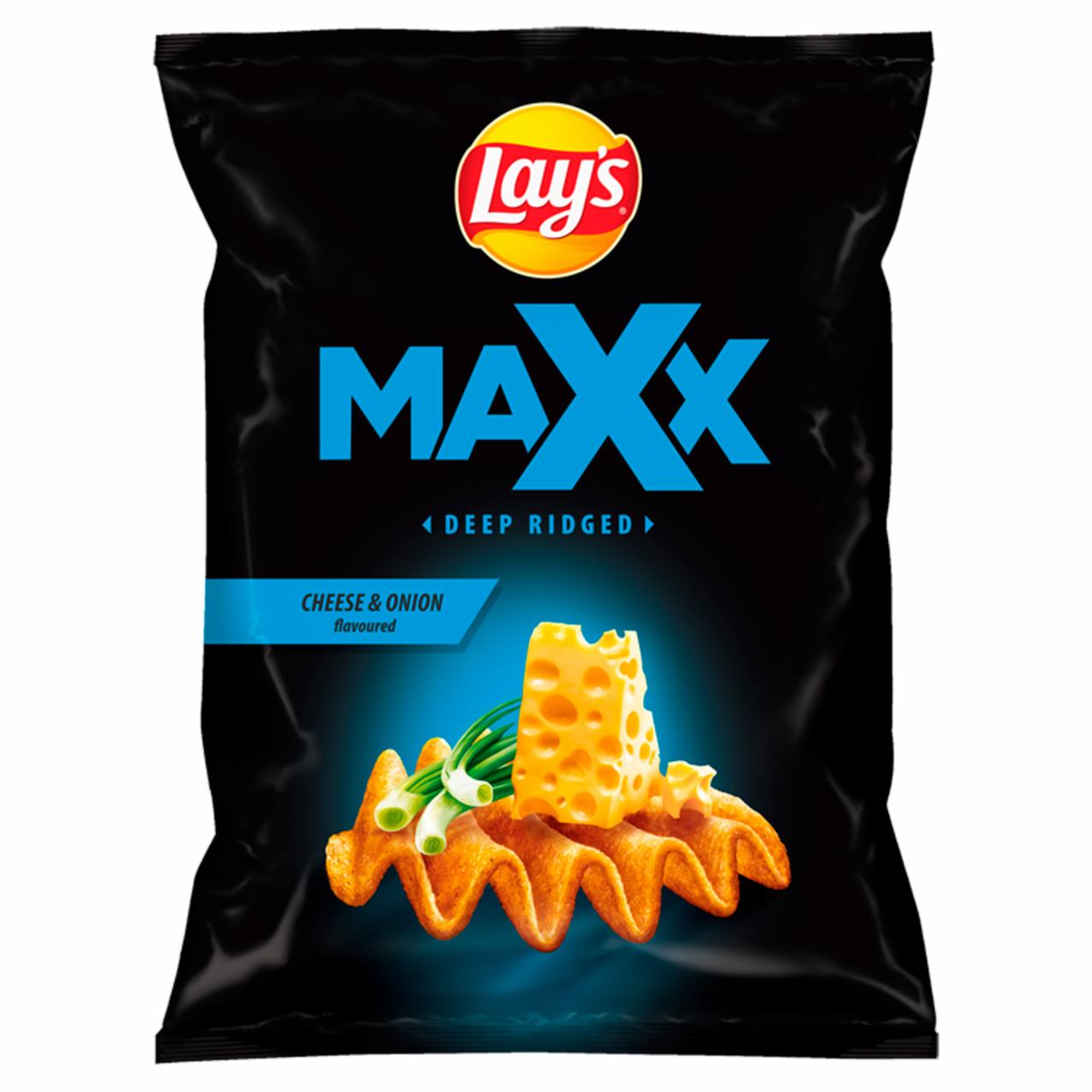 Zdjęcia - Lay's Maxx Chipsy ziemniaczane o smaku sera i cebulki 210 g