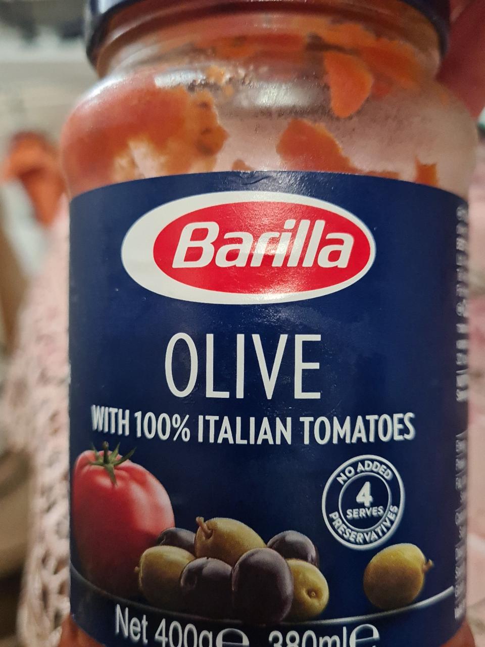 Zdjęcia - Barilla Olive Sos do makaronu pomidorowy z zielonymi i czarnymi oliwkami 400 g