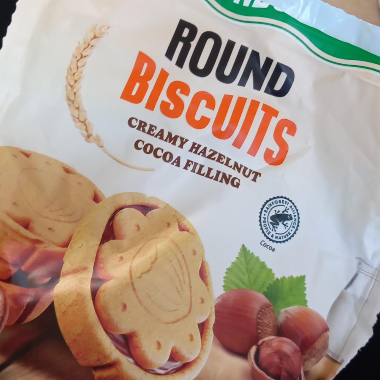 Zdjęcia - Round Biscuits creamy hazelnut cocoa filling Rondo's