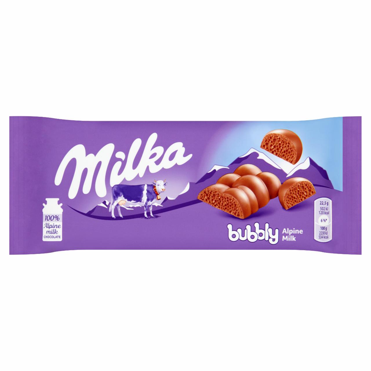 Zdjęcia - Czekolada mleczna Bubbly Milka