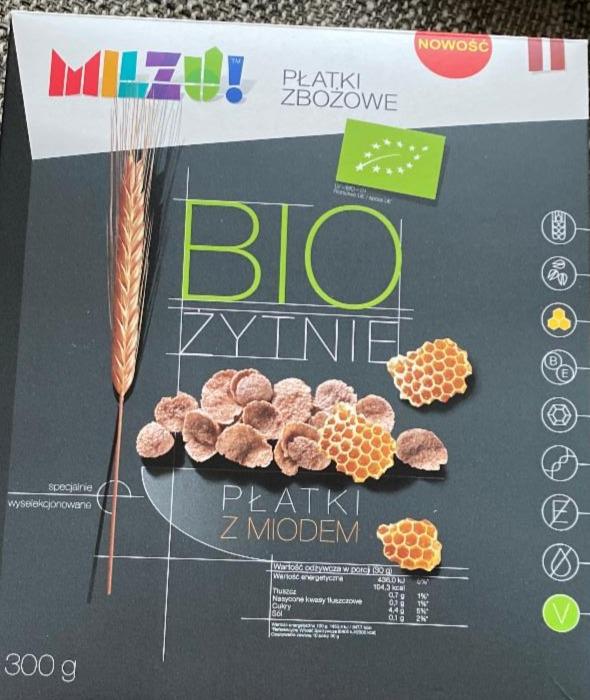 Zdjęcia - Płatki zbożowe Bio żytnie płatki z miodem Milzu