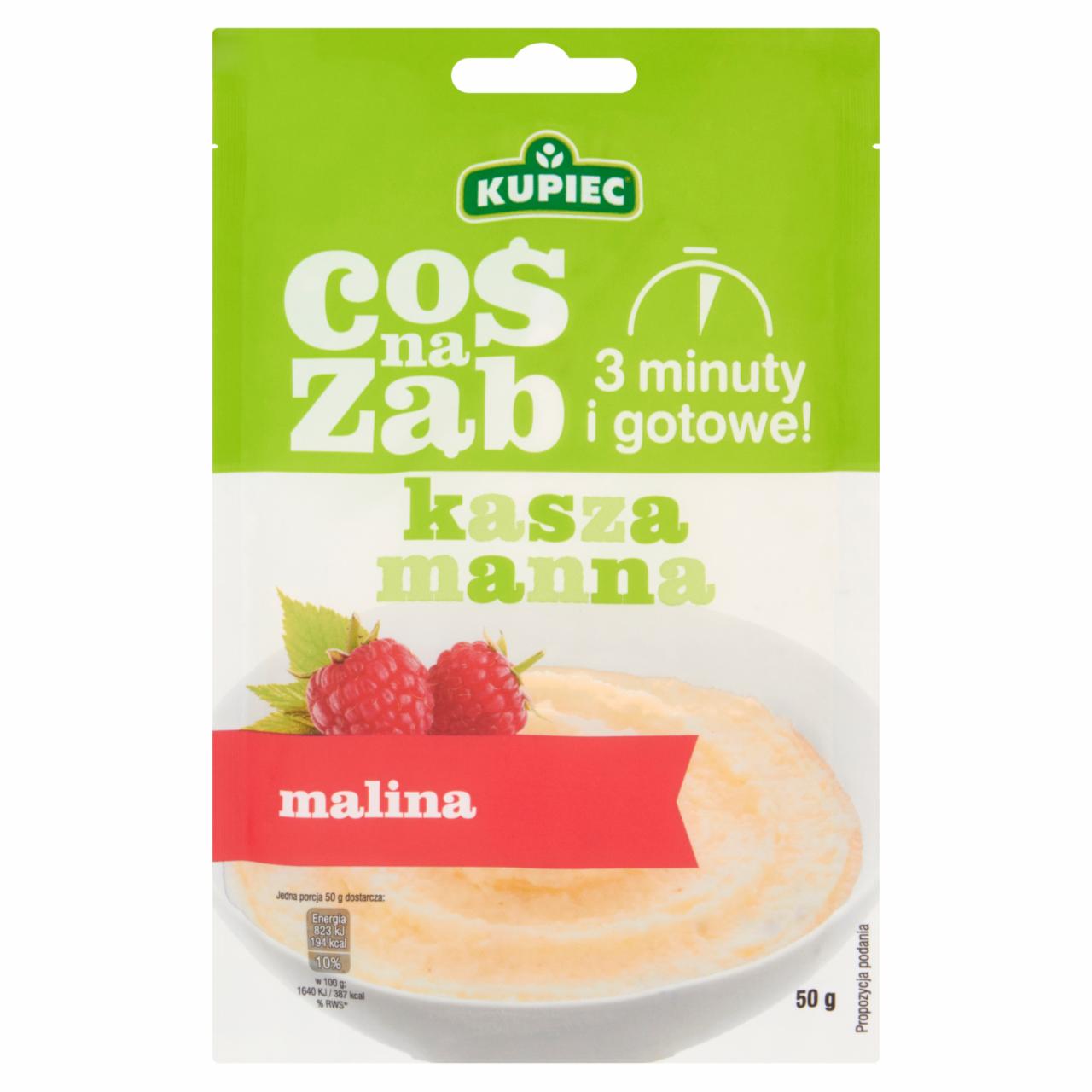 Zdjęcia - Kupiec Coś na ząb Kasza manna malina 50 g