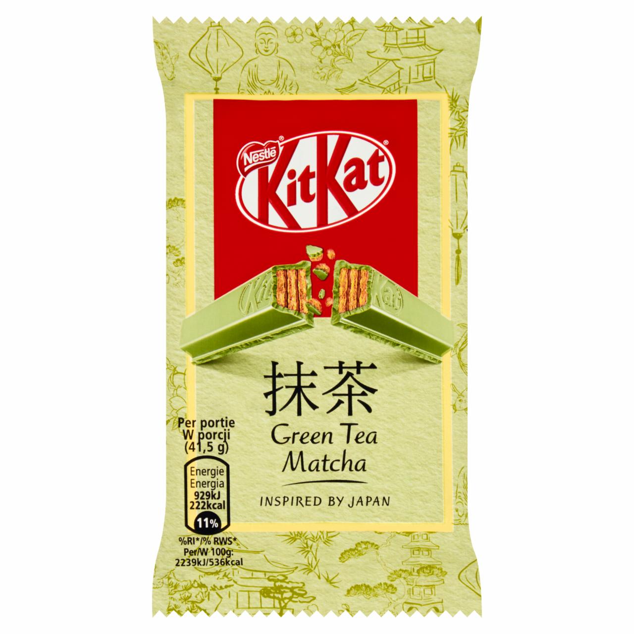 Zdjęcia - KitKat Green Tea Matcha Paluszek waflowy w białej czekoladzie 41,5 g